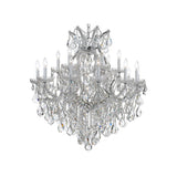 Maria Theresa Two-Tier Crystal Chandelier 38'' Polished Chrome