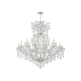 Maria Theresa Two-Tier Crystal Chandelier 46'' Polished Chrome