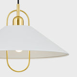 Mariel Pendant Aged Brass Soft White By Mitzi Detailed View