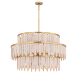 Marimba Chandelier Weathered White by Maxim Lighting