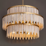 Marimba Chandelier Weathered White by Maxim Lighting