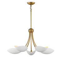 Maris Chandelier White/Natural Aged Brass by Maxim Lighting