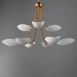 Maris Multi-Tier Chandelier White/Natural Aged Brass by Maxim Lighting