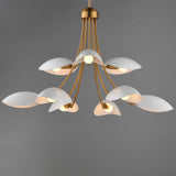 Maris Multi-Tier Chandelier White/Natural Aged Brass by Maxim Lighting