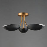 Maris Semi Flush Semi-Flush Mount Black / Natural Aged Brass by Maxim Lighting