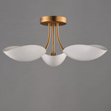 Maris Semi Flush Semi-Flush Mount White/Natural Aged Brass by Maxim Lighting