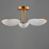 Maris Semi Flush Semi-Flush Mount White/Natural Aged Brass by Maxim Lighting