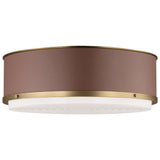 Marlowe Flush Mount Large Time Worn Brass By Visual Comfort Studio  - Side View