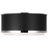 Marlowe Flush Mount Medium Polished Nickel By Visual Comfort Studio - Side View1