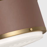 Marlowe Flush Mount Medium Time Worn Brass By Visual Comfort Studio - Detailed View