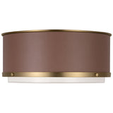Marlowe Flush Mount Medium Time Worn Brass By Visual Comfort Studio - Side View1