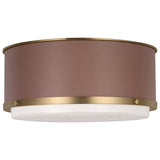 Marlowe Flush Mount Medium Time Worn Brass By Visual Comfort Studio - Side View