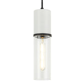 Marmor Pendant Light Large Matte Black White Marble By Matteo - Front View