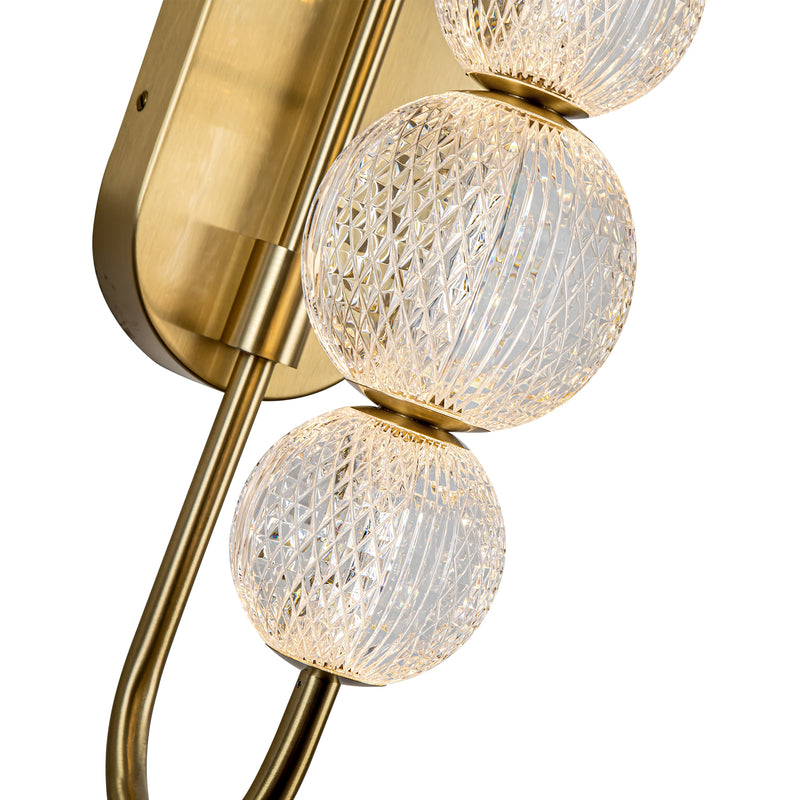 Marni Wall Lamp Natural Brass By Alora Detailed View