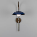 Marrakesh Arc Wall Light - Antique Brass & Sapphire Blue