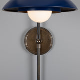 Marrakesh Arc Wall Light - Antique Brass & Sapphire Blue