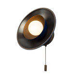 Marrakesh Pull Chain Wall Light - Antique Brass & Sapphire Blue