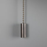 Marrakesh Pull Chain Wall Light Antique Silver & Matt Black