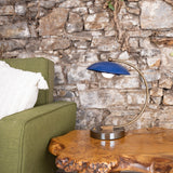 Marrakesh Table Lamp - Antique Brass & Sapphire Blue