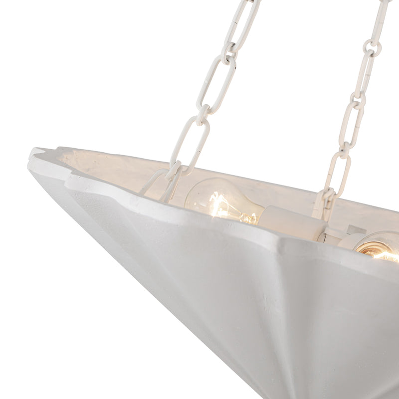 Martine Pendant Light Antique White Small By Alora Detailed View