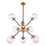Maru Chandelier 28 Inch Aged Gold Brass Clear