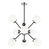Maru Chandelier 28 Inch Chrome Opal