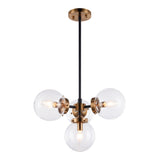 Maru Pendant Aged Gold Brass Clear