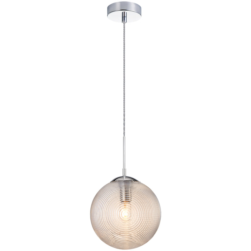 Maruna Pendant Light Chrome Cognac Glass By Matteo