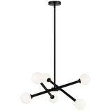 Matchstix Chandelier Small Black Opal Glass By Matteo
