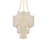 Mathilde Chandelier - 7 Light in Vintage Gold Leaf by Corbett