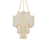 Mathilde Chandelier - 7 Light in Vintage Gold Leaf by Corbett