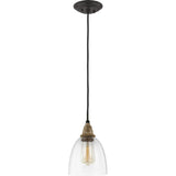 Matrimonio Pendant — 6.38 Inch, Driftwood / Dark Weathered Zinc