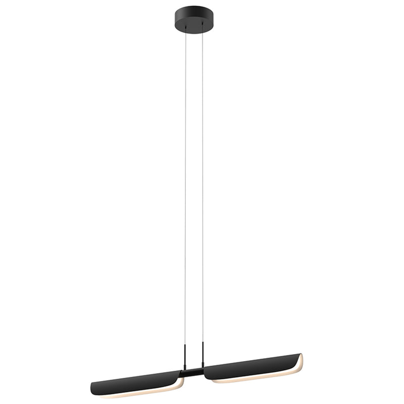 Matt Black Flo PL2 Linear Suspension by Seed Design