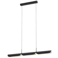 Matt Black Flo PL3 Linear Suspension by Seed Design