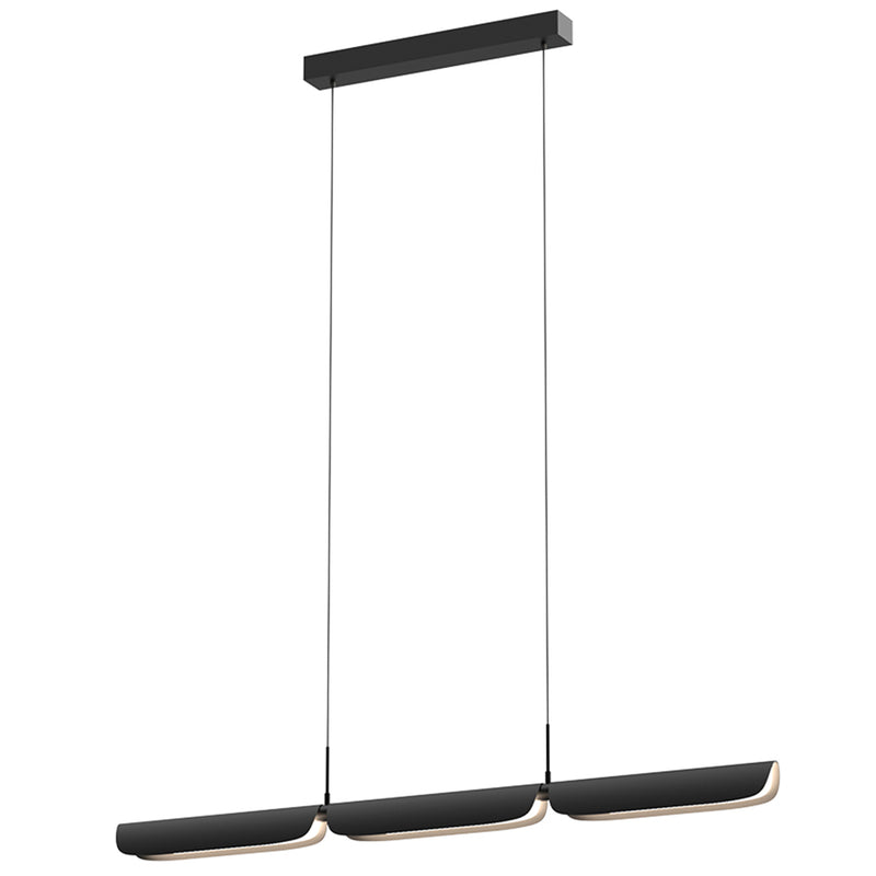 Matt Black Flo PL3 Linear Suspension by Seed Design