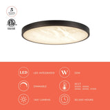 Matte Black 12inch Evelyn Flush Mount by Alora Lighting Light Source