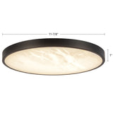 Matte Black 12inch Evelyn Flush Mount by Alora Lighting Dimensions