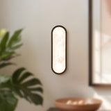 Matte Black/Alabaster 16inch Evelyn Wall/Vanity Light by Alora Lighting