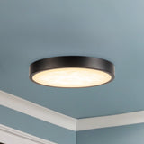 Matte Black 7inch Evelyn Flush Mount by Alora Lighting