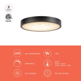 Matte Black 7inch Evelyn Flush Mount by Alora Lighting Light Source