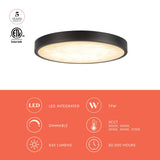 Matte Black 9inch Evelyn Flush Mount by Alora Lighting Light Source