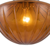 Matte Black/Amber Glass Farrah Pendant by Alora Lighting Details