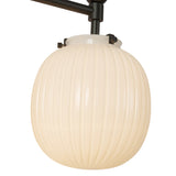 Matte Black/Glossy Ribbed Opal Glass Cherise Vanity Light by Alora Lighting Details