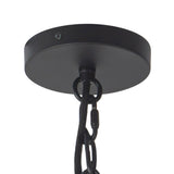 Matte Black/Glossy Ribbed Opal Glass Farrah Pendant by Alora Lighting Details