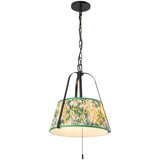 Matte Black/Green Linen Scout Pendant by Alora Lighting