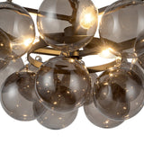 Matte Black/Smoked Glass 18inch Faye Chandelier by Alora Lighting Details