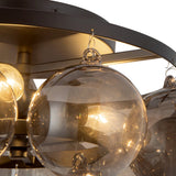Matte Black/Smoked Glass Faye Semi-Flush Mount by Alora Lighting Details