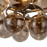 Matte Black/Smoked Glass Faye Semi-Flush Mount by Alora Lighting Details