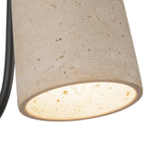 Matte Black/Travertine Bromley Wall/Vanity Light by Alora Lighting Details
