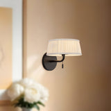 Matte Black/White Linen 8inch Scout Wall/Vanity Light by Alora Lighting
